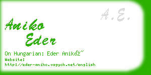 aniko eder business card